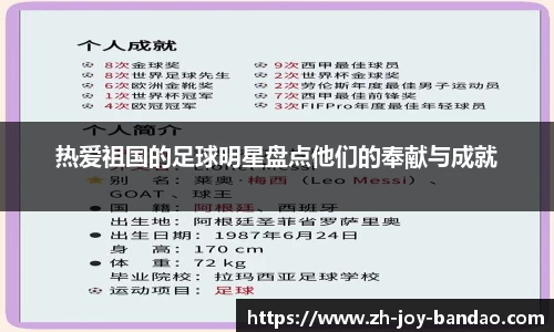 热爱祖国的足球明星盘点他们的奉献与成就